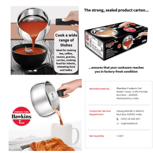 Hawkins Stainless Steel Tea Pan, Induction Friendly, Food Grade image 4