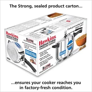 Hawkins Stainless Steel  5 Liters Pressure Cooker (HSS50), Ideal 5-6 People image 3