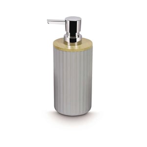Freelance Portofino Soap Dispenser, Stylish & Reusable Pump Bottle for Liquid Soap, Lotion or Sanitizer, Ideal for Bathroom & Kitchen Use - Gray