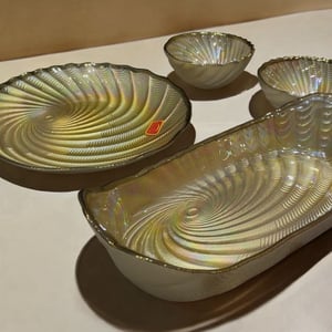 Crystal Handmade 10 pcs Snack Set, Premium Snack Set for Exclusive Hosting and Gifting - Gold