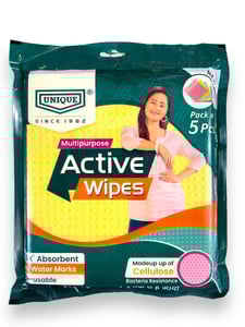 UNIQUE Reusable Washable Absorbent Cellulose Sponge wipes (Pack of 5)