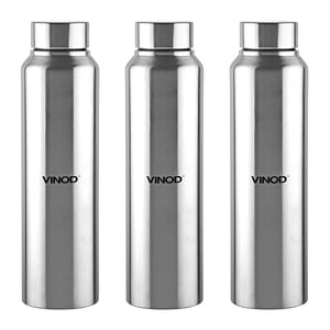 Vinod Frost Stainless Steel Fridge Water Bottle, 1000 ml Capacity (Pack of 3) image 2