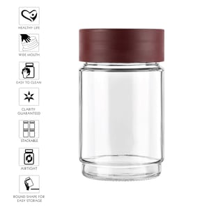 CELLO Modustack Glassy Storage Jar – 750 ml (Set of 2), Stackable Airtight Glass Jars, Ideal for Snacks, Pulses, Dry Fruits & Pantry Storage image 8