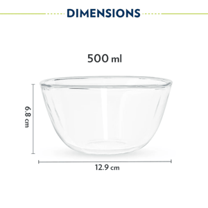 Borosil Square Mixing Bowl - 500 ml