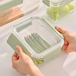 GLASSLOCK PURE AIRTIGHT TEMPERED FOOD CONTAINER - SQUARE - 160 ML, Leak Proof, BPA Free, Microwave & Freezer Safe & Airtight image 3