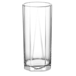 OCEAN PYRAMID LONG DRINK 380 ml, Set of 6, Suitable for Water, Juices & Cold Beverages