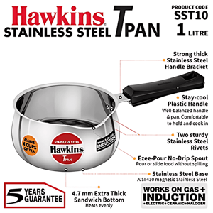 Hawkins Stainless Steel Tea Pan, Induction Friendly, Food Grade image 2