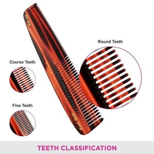 Vega Graduated Dressing Comb (HMC-02D) | Handcrafted Cellulose Acetate, Anti-Static, Rounded Teeth Reduce Hair Fall image 4