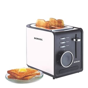 Borosil 850-Watt Krispy Pop-up Toaster, 2-Slice Toaster with Stainless Steel Body, 2 years Warranty