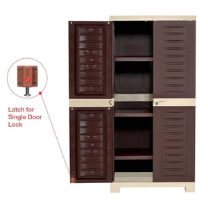 Supreme Fusion 2 Cupboard,  Multi-Purpose Plastic Storage Cabinet, Durable, Easy-to-Clean & Ideal for Bedroom, Office & Utility Spaces image 2