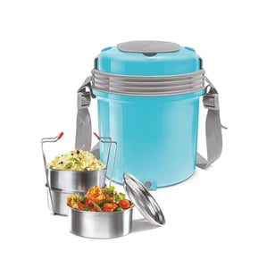 Milton Electron Electric Lunch Box, 1 year warranty - Blue - 3 pcs Set