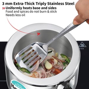 Hawkins Triply 2 Litre Classic Pressure Cooker, Triply Stainless Steel Induction Inner Lid & Small Cooker, Silver (SSTCL20) image 3