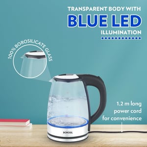 Borosil Electric Glass Kettle, 1.8 Litres, 1 year Warranty image 2