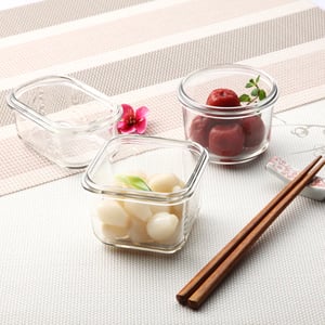 GLASSLOCK CLASSIC AIRTIGHT TEMPERED FOOD CONTAINER - SQUARE - 120 ML, Leak Proof, BPA Free, Microwave & Freezer Safe & Airtight image 2