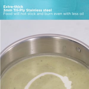 Hawkins Pro 2.5 Litre Sauce Pan, Triply Sauce Pan with Stainless Steel Handle and Stainless Steel Lid, Silver (PSSP25S) image 3