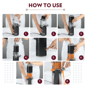Borosil Easy Cold Press Slow Juicer, Most Compact Slow Juicer for Semi-Hards Fruits & Vegetables image 8