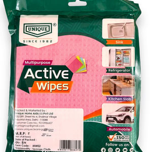 UNIQUE Reusable Washable Absorbent Cellulose Sponge wipes (Pack of 5) image 2