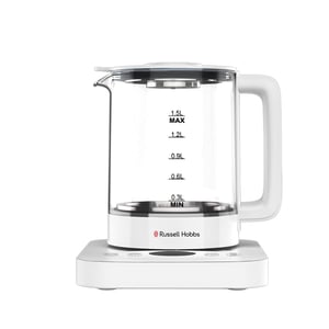 Russell Hobbs AuraLite 1.5L 9-in-1 800W Multi-Function Kettle | Boil, Brew & Cook with Touch Control, Variable Temp (40–100°C)| Keep Warm Function, Auto Shut-Off, Infuser & Steamer Accessories RJK1500