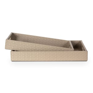 Three Sixty Multipurpose Trays – Set of 2 (1 Large, 1 Medium), Premium Faux Leather Finish image 4