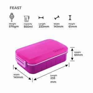 Dubblin Feast Lunch Box, Lightweight & Compact, Keeps Food Fresh, Ideal for School & Office image 6