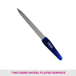 Vega Nail File, Small (NF5-BL) | Nickel-Plated Gentle Smoothing, Ergonomic Design for Salon & Home image 4