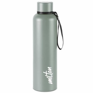 Milton Aura Thermosteel Water Bottle, 12 Hours Hot & Cold - 1000 ml, Green
