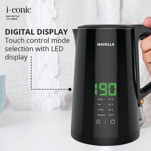 Havells Iconic Digi Electric Kettle, 1.8 Litres, 2 years warranty image 2