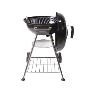 Exousia Charcoal BBQ Grill - 47 cms, Porcelain Coating Fire Bowl and Lid with 4 Legs for Sturdy Balance