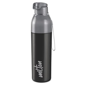 Milton Steel Convoy Insulated Bottle, Inner Steel, Keeps Hot & Cold upto 5 Hours - Black, 630ml