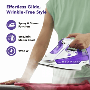 Havells Husky Steam Iron, 2200 watts powerful iron removes tough creases easily, Ceramic coated sole plate, 2 years warranty image 2