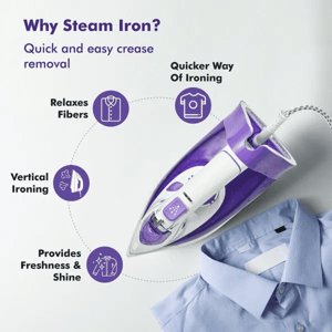 Havells Husky Steam Iron, 2200 watts powerful iron removes tough creases easily, Ceramic coated sole plate, 2 years warranty image 5