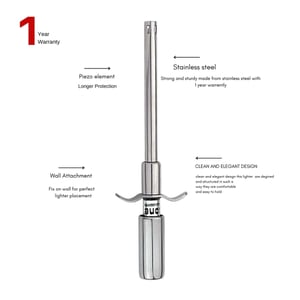 Celltone Gas Lighter (21SS), Stainless Steel | Mirror Finish, Piezo Ignition, 100% Water-Resistant, 10 Lakh Sparks image 2