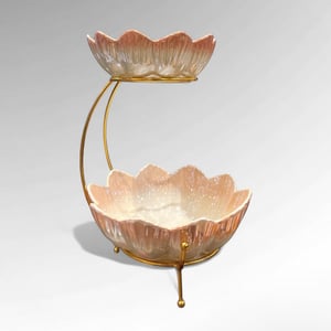 Addox 2-tier Platter, Flower Shape image 3