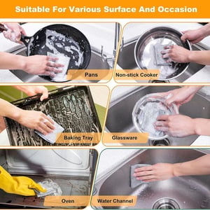 Multipurpose Wire Dishwashing Rags for Wet and Dry Stainless Steel Scrubber Non-Scratch Wire Dishcloth for Washing Dishes Sinks Counters Easy Rinsing Machine Washable Pack of 4 Pcs image 2