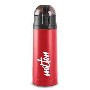 Milton Crown Thermosteel Water Bottle, 12 Hours Hot & Cold - Red - 600 ml