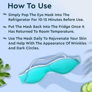 GUBB Soothing Gel Eye Mask For Dark Circles, Puffy Eyes, Dry Eyes, Pain Relief, Redness, Eye Patches, Eye Relaxing Cooling Gel |Eye mask for Women and Men | Cooling Relaxation for Tired Eyes | Universal Fit, Blue image 4