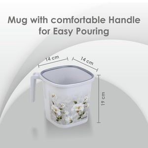Nayasa Floral 3 pcs Bathroom Set (25 litres bucket + 1500 ml mug + 1 Stool) image 4