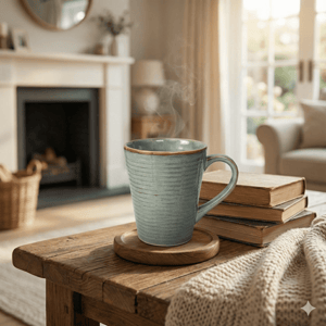 Tatva Ceramic Striped Mugs, 300 ml Mug Ideal for Coffee and Tea