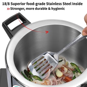 Hawkins Classic 5 Litre Tri-Ply Pressure Cooker, Triply Stainless Steel Inner Lid Cooker, Silver (SSTCL50) image 4
