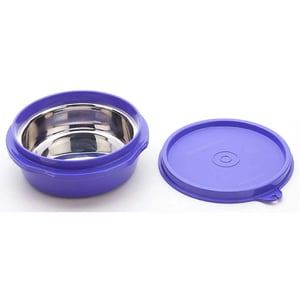Signoraware Executive Microsafe Steel Container (Small), Inner Steel Container, Leak-Proof, Microwave Safe, Ideal for Office, School & Household Purposes - Purple