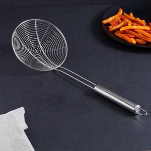 Stainless Steel Deep Fry Jhara / Poni | Durable Frying Strainer with Heat-Resistant Pipe Handle image 3