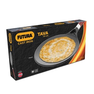 Hawkins Futura 22 cm Cast Iron Tava, Cast Iron Tawa for Roti, Cast Iron Cookware for Kitchen, Black (CIT22) image 8