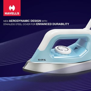 Havells Hawk Dry Iron 1100 Watts, Heavy-weight iron, 2 years warranty image 6