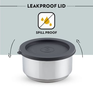 Borosil Carry fresh Lunch Box, Vaccum Insulated Leak Proof Containers - 3 Container Flat image 2