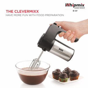 BOSS Whipmix Hand Mixer 300-Watt, 6-Speed with Turbo, Blender, Beater, (Black) image 3