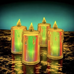 Rainbow LED Candles (Pack of 12)