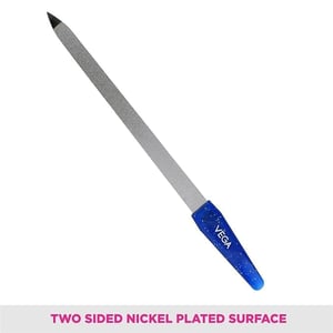 Vega Nail File, Large | Two-Sided Nickel-Plated Surface, Smooths & Evens Nail Edges for Salon-Quality Manicure image 3