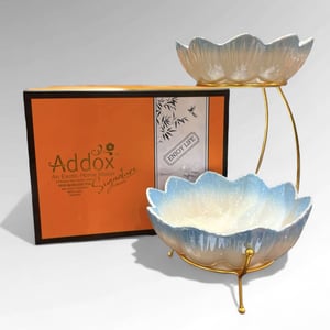 Addox 2-tier Platter, Flower Shape - Blue