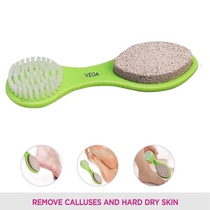 VEGA 3 In 1 Pedicure Brush Kit Tool for Cleanse, Scrub & File Dead Skin image 5