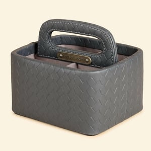 Three Sixty Multi-Purpose Caddy, Premium Faux Leather, Desk, Dining & Remote Organizer, Elegant Utility Storage image 11